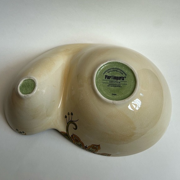 Pier 1 Imports Carynthum Chip and Dip Serving Bowl Floral Bohemian - Picture 5 of 8